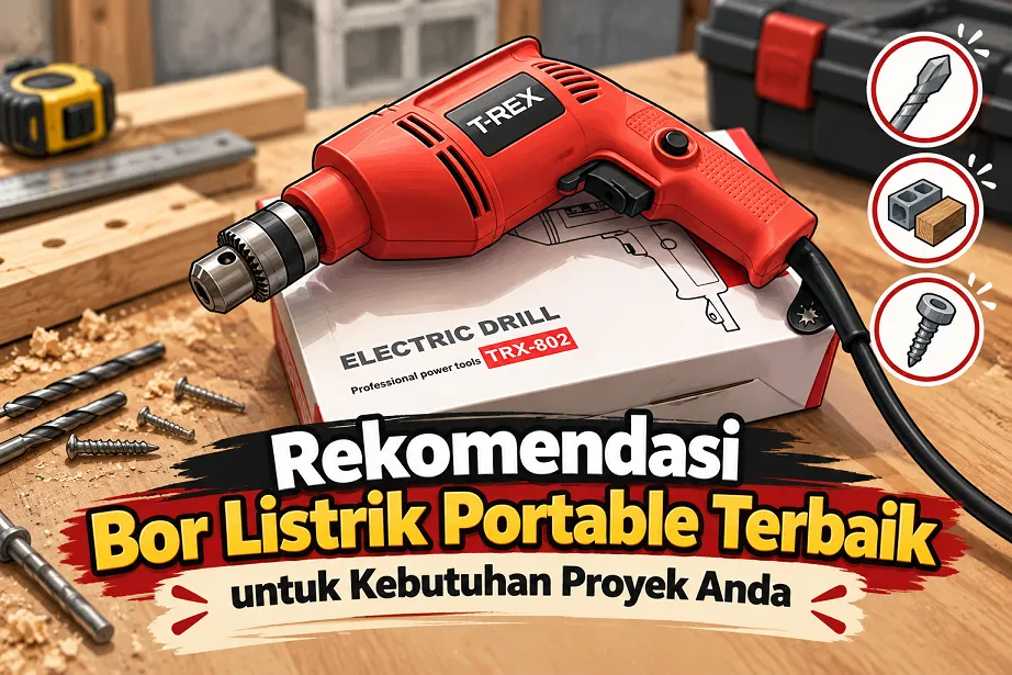 Rekomendasi Bor Listrik Portable Terbaik untuk Kebutuhan Proyek Anda