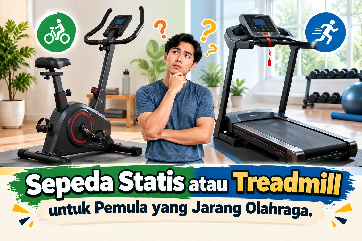 Sepeda Statis atau Treadmill untuk Pemula yang Jarang Olahraga